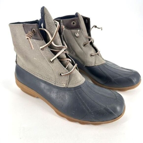 Sperry Womens Syren Gulf Waterproof Duck Ankle Rainboots Boot Grey Blue Size 9.5 - Picture 1 of 11